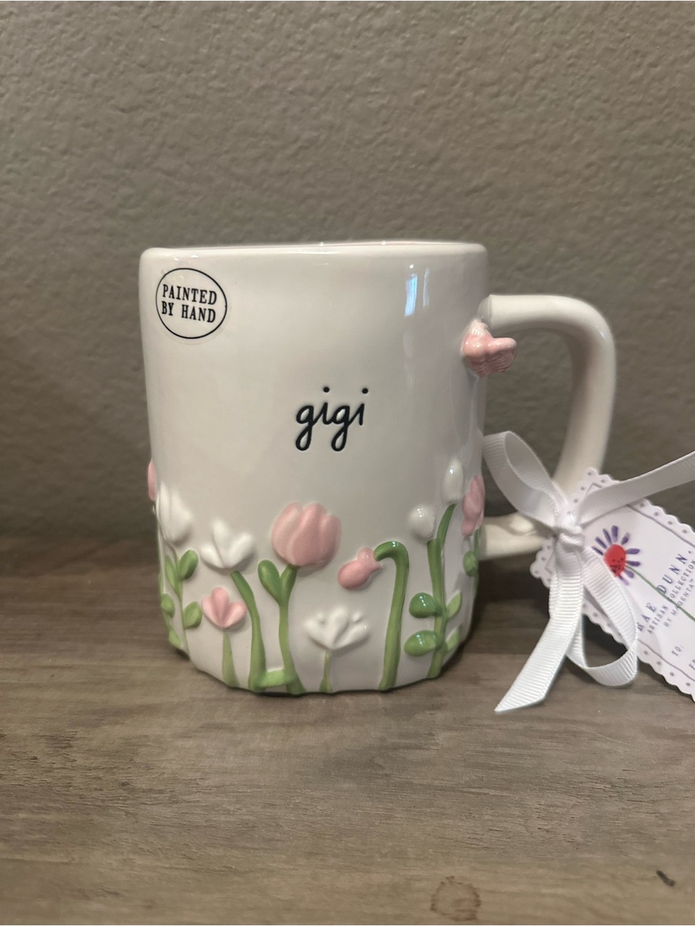 Rae Dunn Gigi Floral & Butterfly Mug